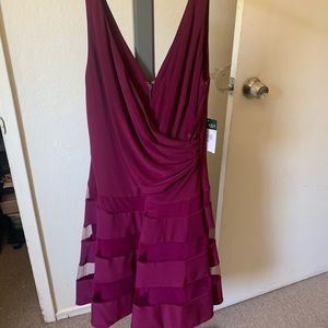 Burgundy Lauren Ralph Lauren Dress